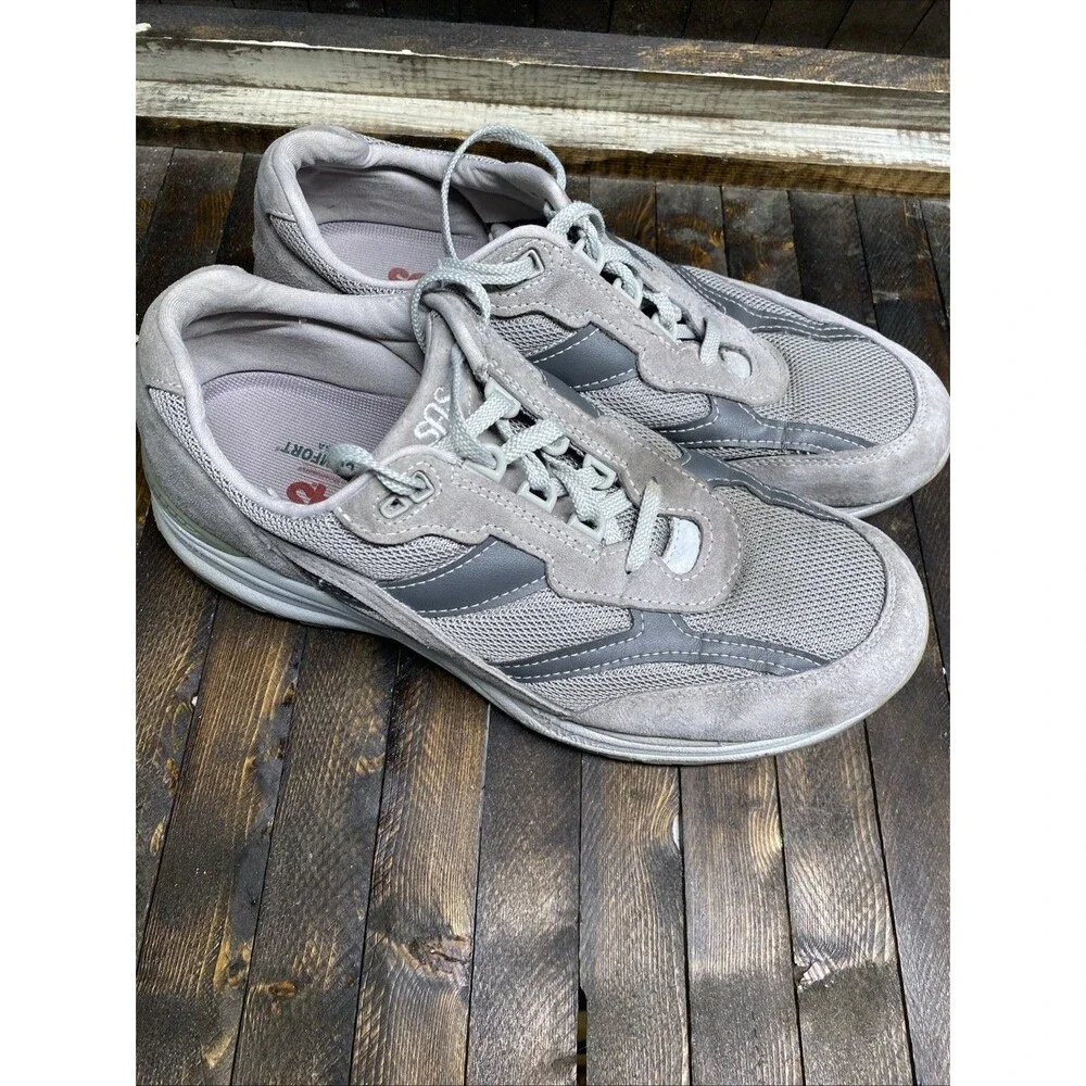SAS Mesh Tripad Comfort Walking Shoes Men's 11.5 M Gray Lace Up Sneakers